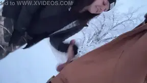 Snowed-in SEASONED BEAUTY enjoys caught with a hard dick