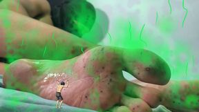 Giant Stinky Feet Domination - Visible Foot Odor Green Gas Anime Humiliation