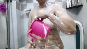 Bhabhi shower strip tease