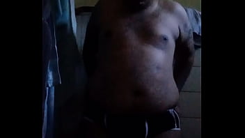 Vaibhav Jerks Off &amp_ Cums In The Bathroom Featuring His Black &amp_ White Cock Mesh Undies