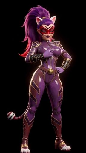 Professional athlete gets her big-dick futanari AI animated in red