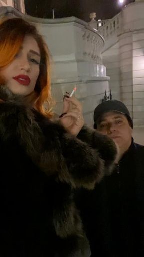 human ashtray outdoor