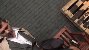Busty Latina officer deep throats a white dick and gets fucked hard