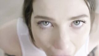 Blue Eyed Dark Haired Goddess Reislin wants my Milk after her Spicy Challenge