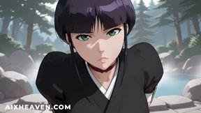 Nemu Kurotsuchi Takes You to a Hot Spring and Fucks You Hard! Bleach Uncensored Hentai Ai-generated