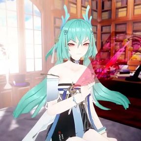 Aether Gazer Osiris Missionary Sex Hentai Mmd 3D Clear Blue Hair Color Edit Smixix