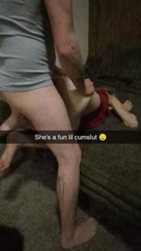 Roommates Girlfriend Rough Fucked &amp; Manhandled On Snapchat