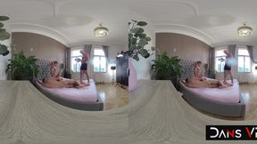 lovita fate vr video part two – behind the scenes - little pussy cutie stretched out in massive cock threesome