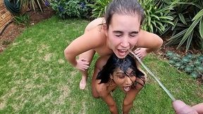 Amateur golden shower threesome with an Indian POV