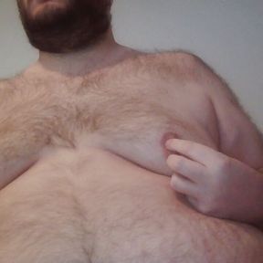 Just playing with my big fat man tits by Request, An extra