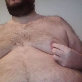 Just playing with my big fat man tits by Request, An extra