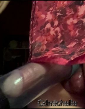 Cdmichelle Wearing Onepiece Bodysuit & Playing with Cock Pumper Until It Reaches the Top