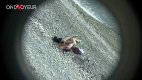 secret camera catches horny couple fucking hard on the beach