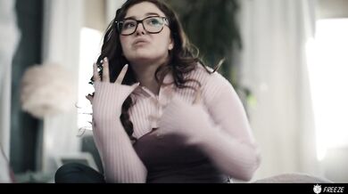 Step Daddy Freezes His Bratty Stepdaughter’s Time for One Giant Cum Drip Orgasm