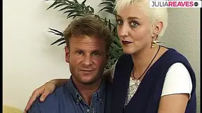 Hot German granny blows and fucks with huge dildos