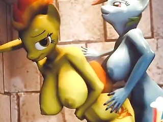 Compilation of 3d futanari with huge cocks fucking each other