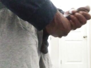 Lengthy thick schlong close up cum with sound
