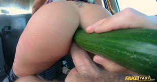 Sexy blonde Amber Deen loves anal so much she asks her driver to stop mid way and fuck her tight hole