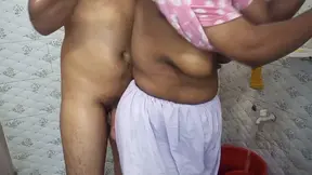 Bathroom Surprise Maid Caught by House Owner
