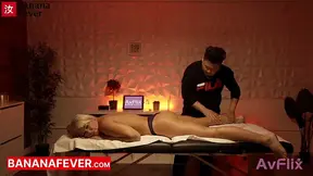 Chubby Chinese masseur pleasures blonde MILF with sensual massage