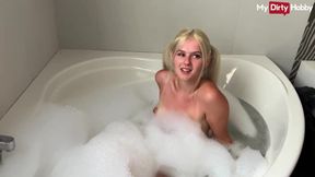 Young (18+) babe Ally03 sucks dick and gets fucked in bathtub