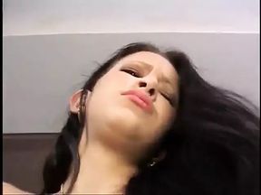 Brunette whore gets dildo and cock up ass