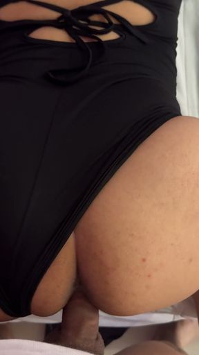 Perfect position to ENJOY my stepsister's huge ass.   Clip 3