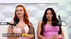 Brazzers - hot 3 Luna Star, sinatra monroe & ricky complete the podcast & head to the couch for a steamy threesome