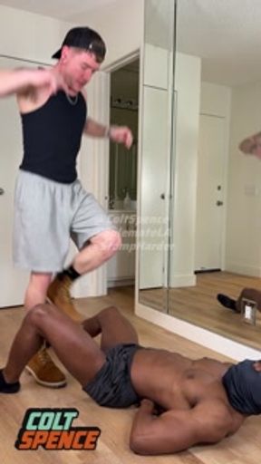 Cocky Alpha Jock Colt Spence Kicks and Dominates SolemateLA and StompHarder