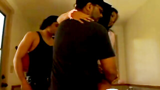 Lyla Lei Fucks a Group Of Guys In a Washroom
