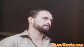 ”Classic homosexual studs butt bang hard in a wild threesome”