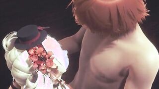 Animated Uncensored 3D - Tabusa boobjob and nailed by redhair boy - Japanese chinese Manga Hentai Game Porn