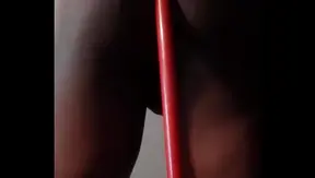 Big-Ass Broom Twerker Pops Booty & Pussy In Solo Session