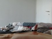 Intense shaking handsfree orgasm with my dick tied up
