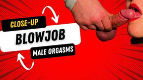 Hot babe gives deep, sloppy blowjob for mind-blowing male orgasm
