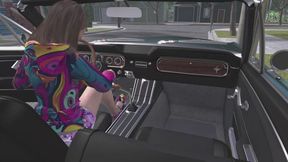 1965 Ford Mustang Convertible Cranking Template - Vicky in Trippy Mary Jane Flats 1080p