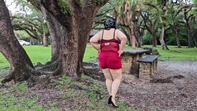 Curvy BBW in Hijab Enjoys Morning Walks and Stretching Routine