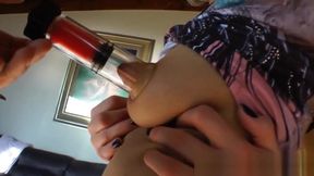 Fetish suction cup breast