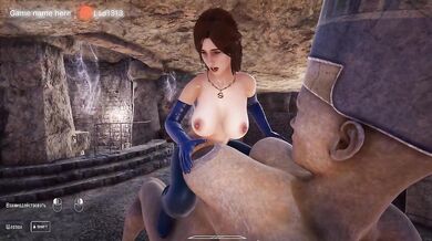 Lara Croft's pussy gets wrecked by a giant dick monster