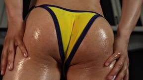 Horny femboy latino oil ass fingering play and jerking off