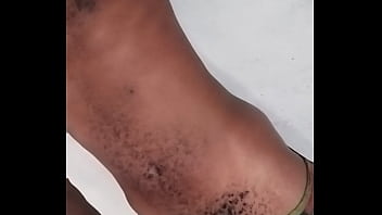 Woked up with big morning erection,I pulled down my boxer and played with my hard dick as my Step sister watches