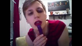 Twink Crossdresser Cums Hard