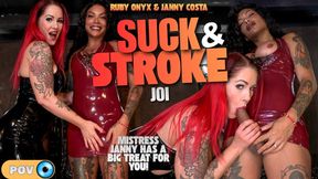 NEW CONTENT! Suck And Stroke JOI By Ruby Onyx With Mistress Janny Costa