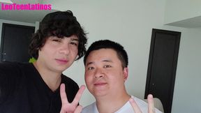 Leo's interracial series: Latino Twink sucking a Chinese Dick - Leo Estebans & Ling Zhu