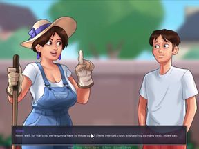 Summertime Saga - Jessy played with her self