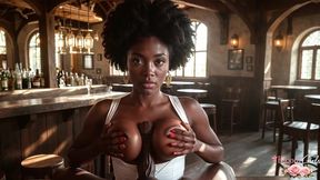 an 18-year-old afro girl straddled a stranger s cock with her tight pussy at a tavern after her prom[ai]
