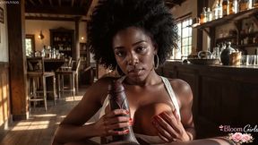 an 18-year-old afro girl straddled a stranger s cock with her tight pussy at a tavern after her prom[ai]