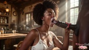 an 18-year-old afro girl straddled a stranger s cock with her tight pussy at a tavern after her prom[ai]