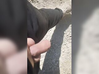 I walking jerk off outdoor in the public place