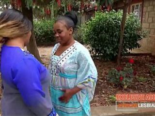 The nasty big beautiful woman BLACK LESBO had her girlfriend screaming on her GIANT BELT-ON